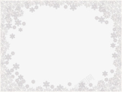 白色20182018新年白色浪漫雪花边框高清图片