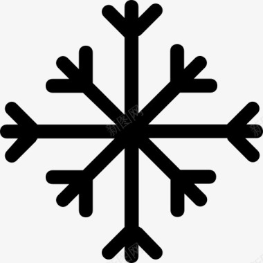 冬天的风雪花晶体的形状图标图标