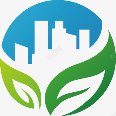 绿色脑袋图标环保logo图标图标