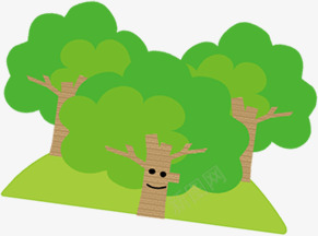 树木png免抠素材_88icon https://88icon.com 儿童手绘 卡通可爱 暑期旅游季 树木 活泼生动 绘画 绿树 页面设计