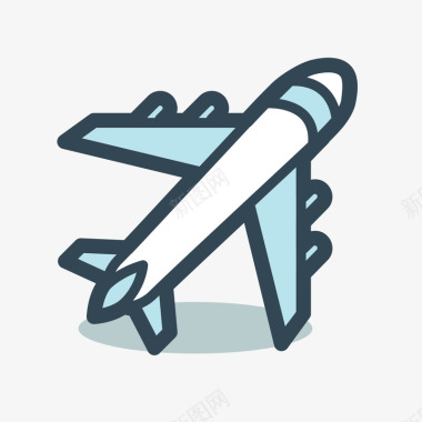 航空飞机飞行标图矢量图图标图标