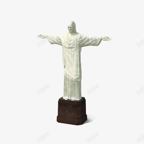 耶稣雕像png免抠素材_88icon https://88icon.com 城市 美国 耶稣 雕像