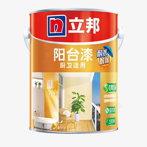 立邦阳台漆png免抠素材_88icon https://88icon.com 立邦 立邦漆 立邦阳台漆 罐装 金色 阳台外景 阳台漆