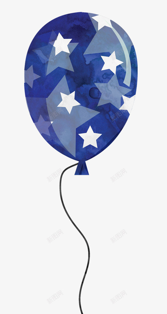 卡通手绘水彩画美国蓝色气球png免抠素材_88icon https://88icon.com 五角星 卡通 图案 手绘 气球 水彩画 美国 美国气球 蓝色