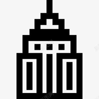 纽约曼哈顿美国帝国大厦图标图标