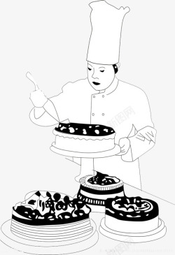 糕点师糕点师制作高清图片