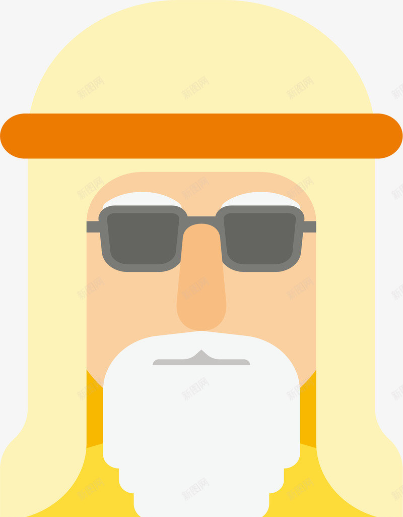 戴眼镜的阿拉伯老头png免抠素材_88icon https://88icon.com 伊斯兰教 古尔邦节 宗教节日 宰牲节 矢量png 阿拉伯人 阿拉伯人头像