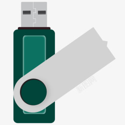 USB数据存储手绘扁平化U盘高清图片