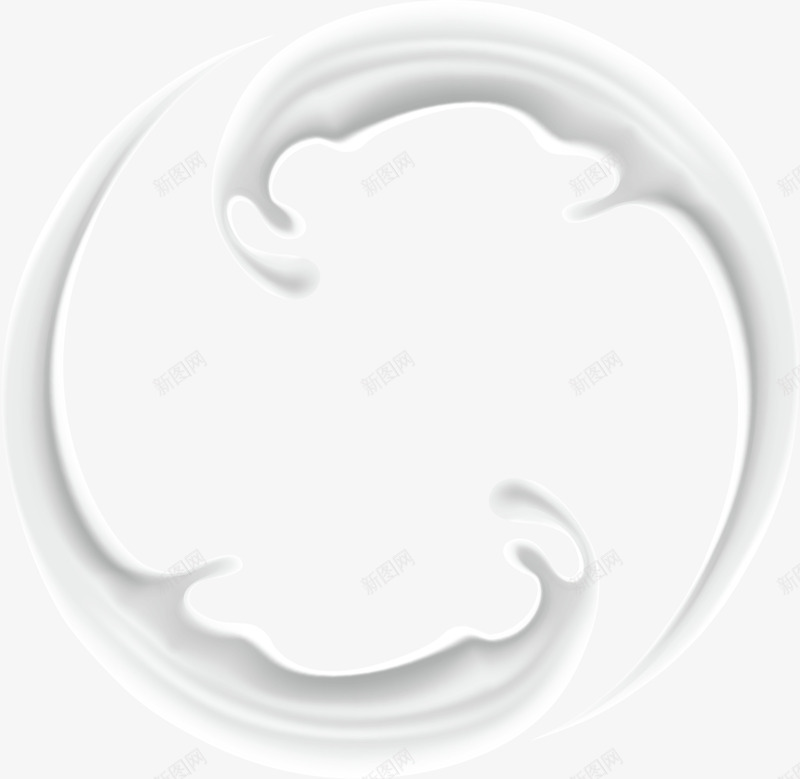 白色牛奶圆圈png免抠素材_88icon https://88icon.com 液体 清新圆圈 白色牛奶 边框纹理