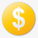 货币美元黄色的钱现金硬币锡耶图标图标