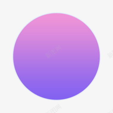 粉色爱心紫色渐变圆圈元素图标图标