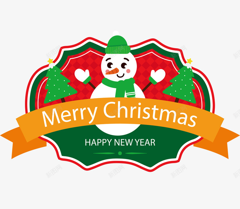 圣诞雪人标签矢量图ai免抠素材_88icon https://88icon.com merryChristma merryChristmas 圣诞树 圣诞节 圣诞雪人 矢量png 雪人 矢量图