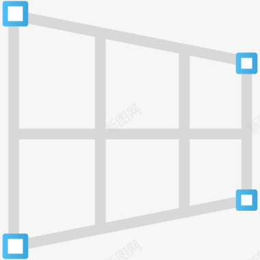 蓝色框框透视的角度来看作物工具Flat图标图标