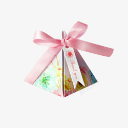 婚庆喜糖粉红色糖果礼盒包装高清图片