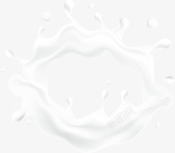 陈列的白色奶滴牛奶飞溅元素矢量图高清图片