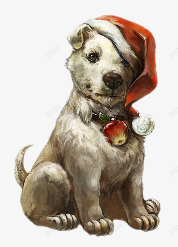 戴着圣诞帽的狗png免抠素材_88icon https://88icon.com 圣诞帽 圣诞节 圣诞节元素 圣诞节素材 平安夜 狗