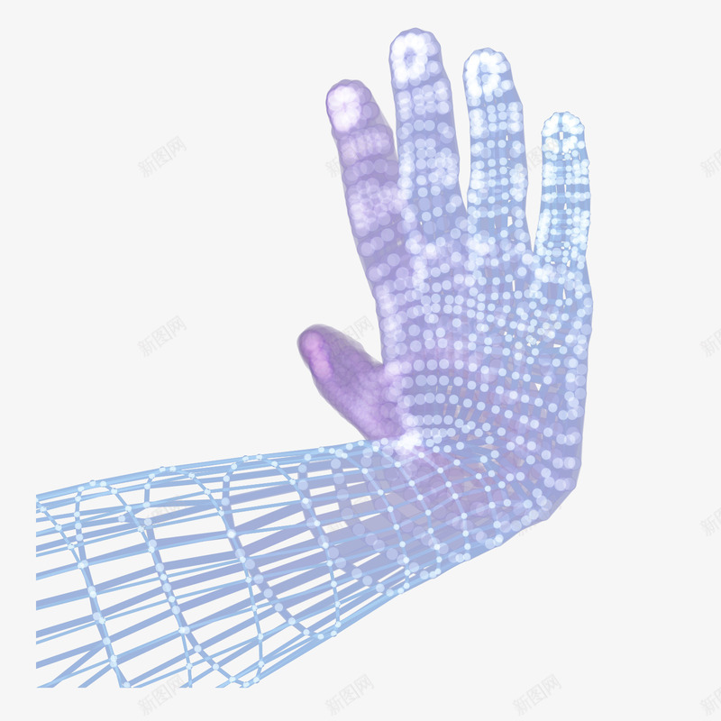伸开人工智能手模型矢量图eps免抠素材_88icon https://88icon.com 人工智能 创意 手势 手掌 手模型 未来 淡色 淡蓝色 点线 科技 粒子 紫色 矢量图