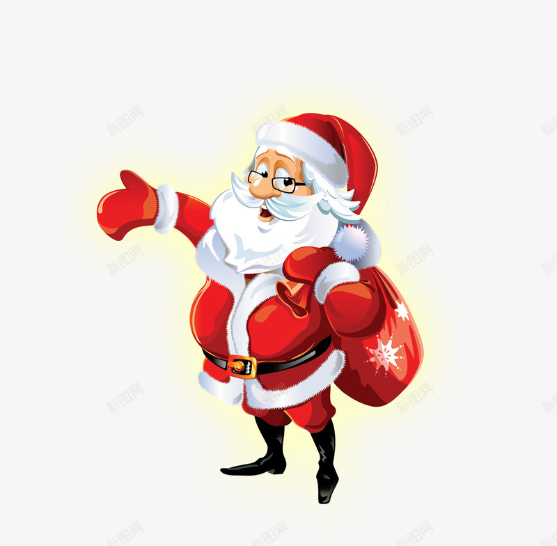 背礼物的圣诞老人png免抠素材_88icon https://88icon.com 冬 冬天 卡通 圣诞节 礼物 雪