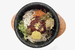 韩式石锅白米饭拌饭素材