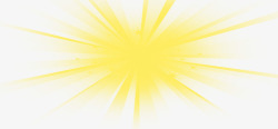 黄色放射日光创意手绘素材