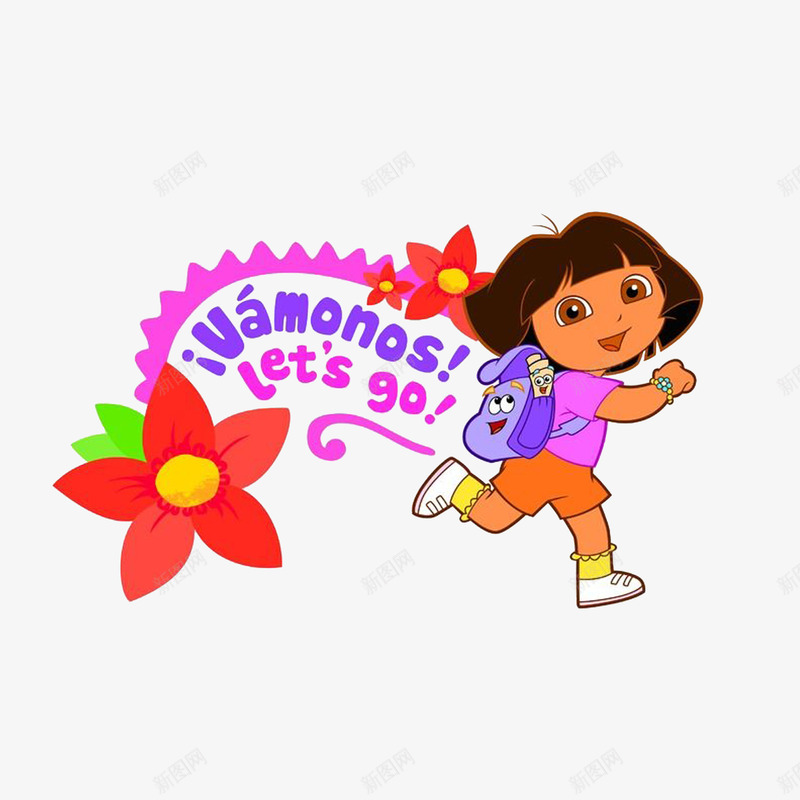 背书包的开心小女孩png免抠素材_88icon https://88icon.com 卡通手绘 大红花 开心的小女孩 背书包小孩 英语