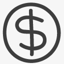 美元美元货币钱现金硬币网页图标图标