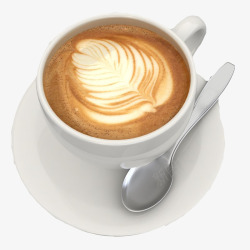 花纹杯装咖啡浓缩咖啡素材