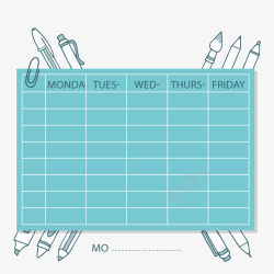 文具课表课程表高清图片