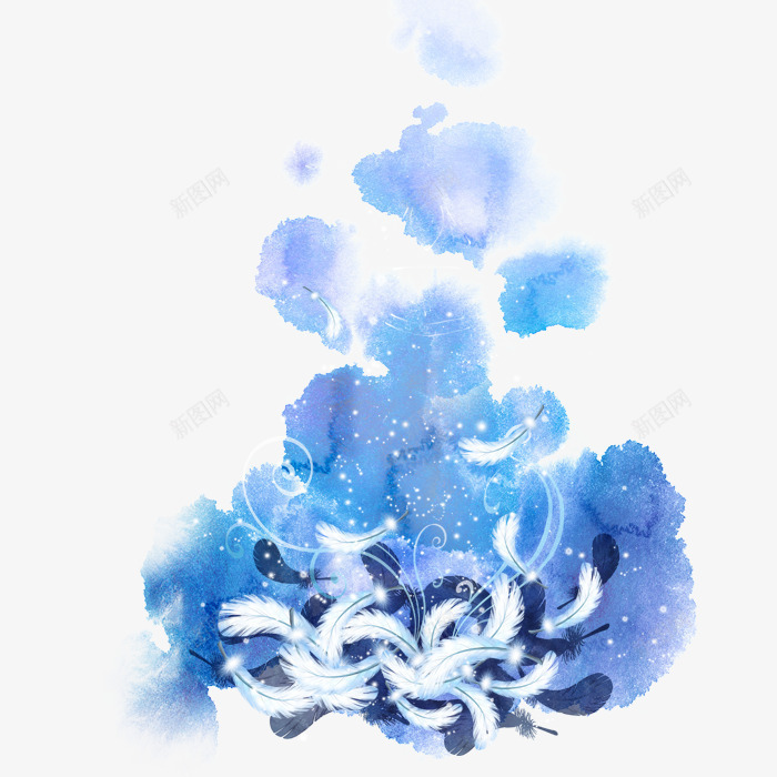 水彩花纹背景psd免抠素材_88icon https://88icon.com 水彩 花卉 花纹