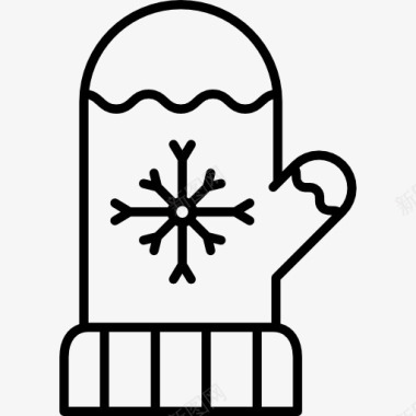 雪人冬天米特图标图标