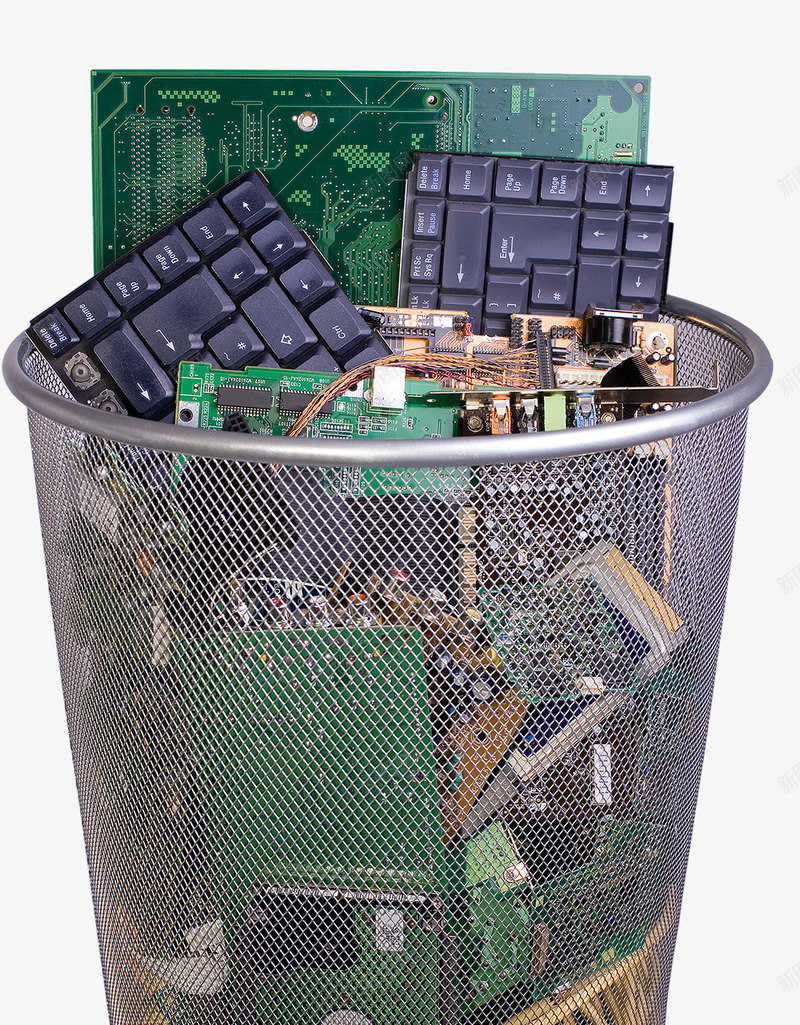 电子垃圾回收桶png免抠素材_88icon https://88icon.com 回收资源 垃圾桶 电子垃圾 集成电路板