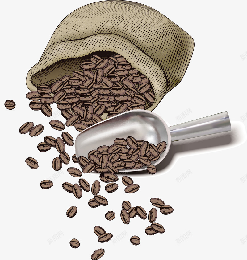 一个褐色咖啡豆矢量图eps免抠素材_88icon https://88icon.com 一袋咖啡豆 咖啡豆 咖啡豆PNG 手绘 手绘咖啡豆 褐色 矢量图