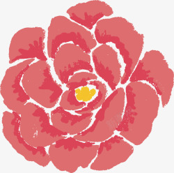 粉彩红花矢量图素材