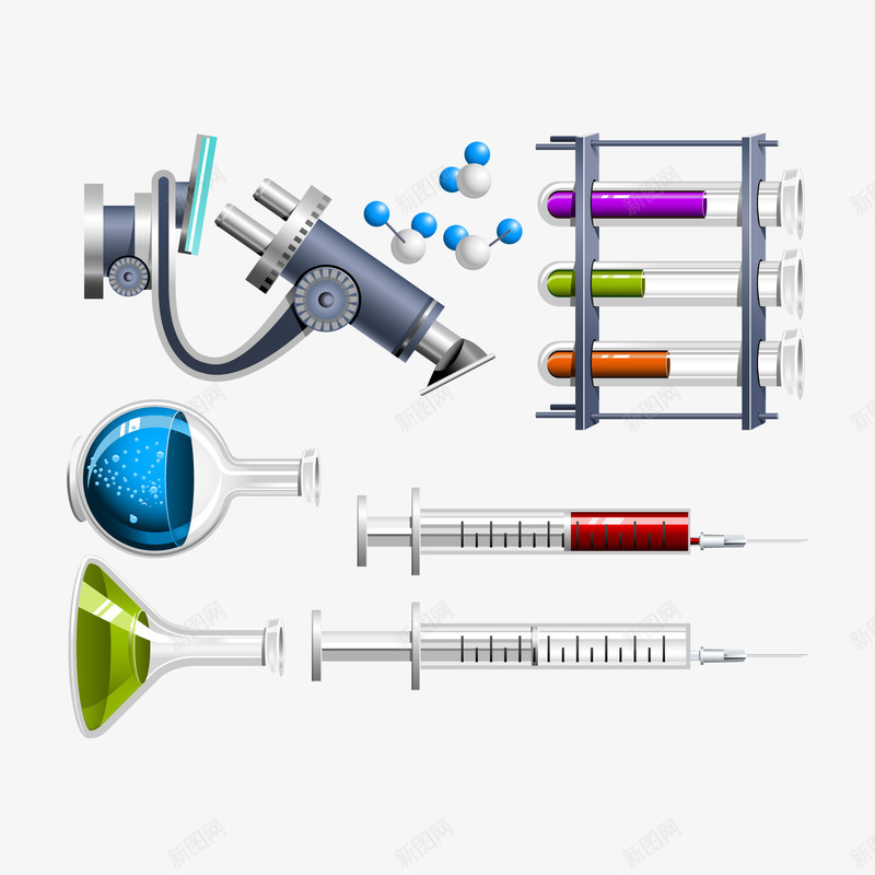 生物医疗仪器案png免抠素材_88icon https://88icon.com 医疗 原子 显微镜 生物 试管 针管