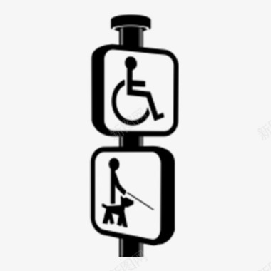 马路残疾人标志图标图标