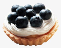美食甜品蓝莓蛋糕塔素材