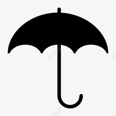 浅蓝色雨伞雨伞标志图标图标