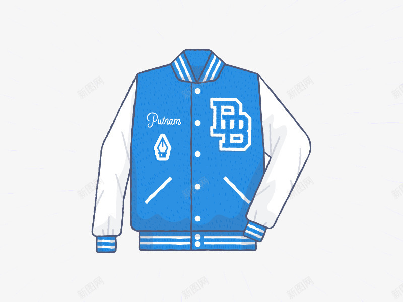 扁平化蓝色棒球服png免抠素材_88icon https://88icon.com H5页面素材 创意卡通元素 卡通 扁平化 扁平素材 电商卡通 网页设计卡通 蓝色棒球服