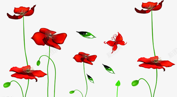 水彩小红花简约纹理png免抠素材_88icon https://88icon.com 小红花 水彩 水彩小红花简约纹理 简约 纹理