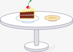 放在桌上的蛋糕矢量图素材