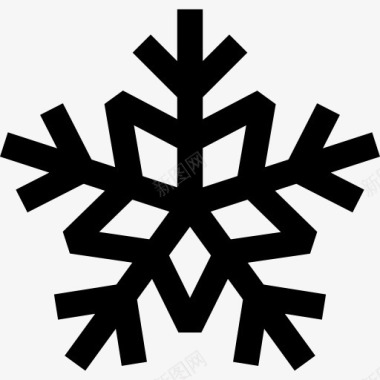 冰雹的冬天圣诞雪花装饰图标图标