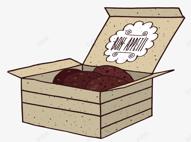 一盒巧克力饼干png免抠素材_88icon https://88icon.com 仿旧盒子 做旧 免抠PNG 外卖 外送 点心 礼物 礼盒装 糕点 蛋糕店 食品 饼干