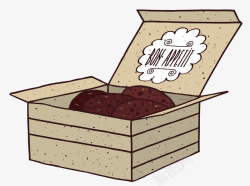 送蛋糕一盒巧克力饼干高清图片