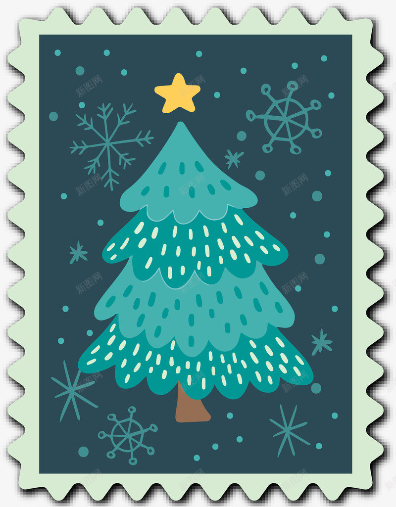 可爱圣诞节圣诞树邮票矢量图eps免抠素材_88icon https://88icon.com 可爱 圣诞树 圣诞节 标签贴纸 矢量图案 邮票 矢量图