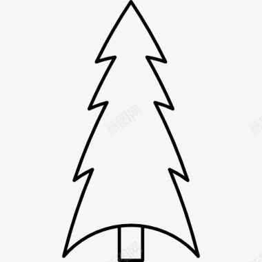 雪冬天圣诞树图标图标