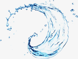 蓝色纯净水水波漩涡素材