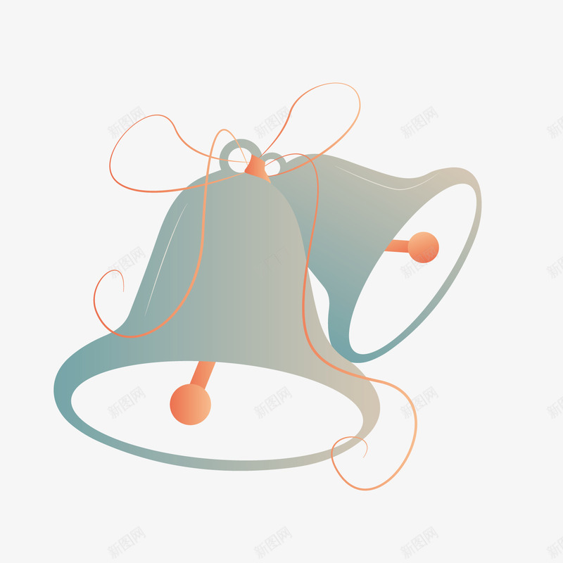 卡通灰色铃铛png免抠素材_88icon https://88icon.com 卡通铃铛 婚庆装饰 灰色铃铛 背景装饰 铃铛