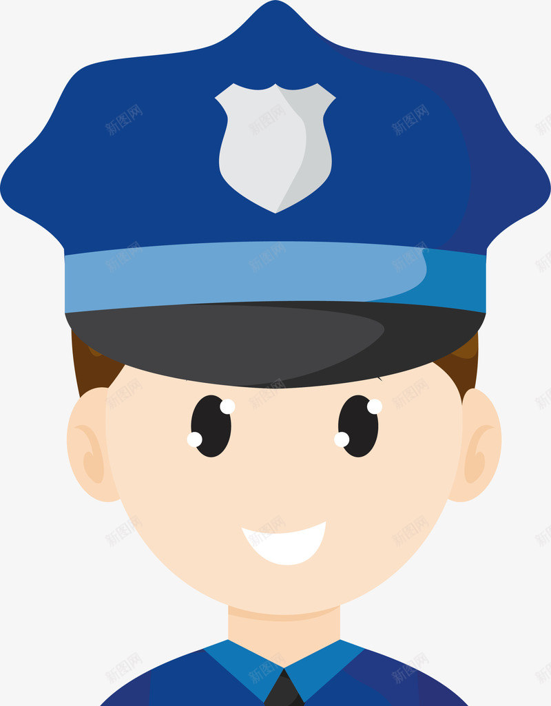 扁平可爱微笑警察png免抠素材_88icon https://88icon.com 5月8号 世界微笑日 卡通警察 幸福 开心 微笑警察 笑容