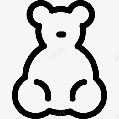 手绘玩具熊小熊玩具图标图标