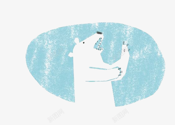 手绘北极熊png免抠素材_88icon https://88icon.com 动物 卡通北极熊 涂鸦 白熊
